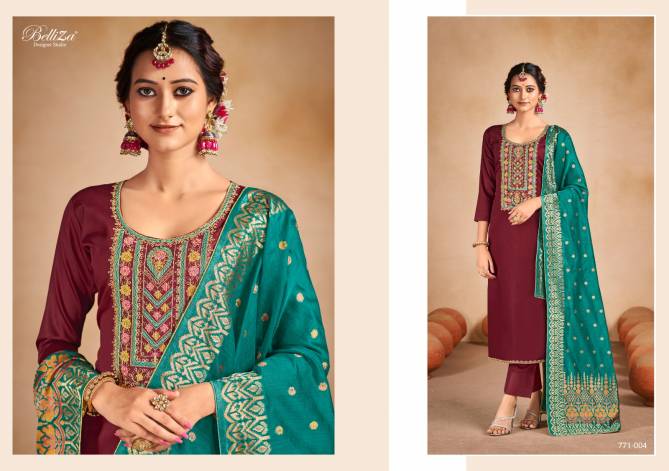 Saadgi By Belliza 771-001 To 771-008 Cotton Dress Material Catalog